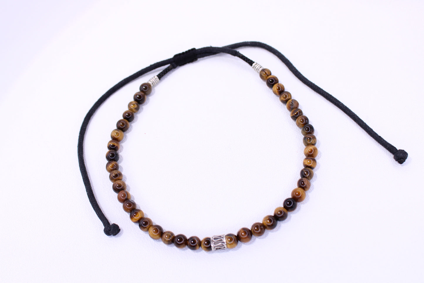 Tiger Eye Gemstone Necklace Sterling Silver 925