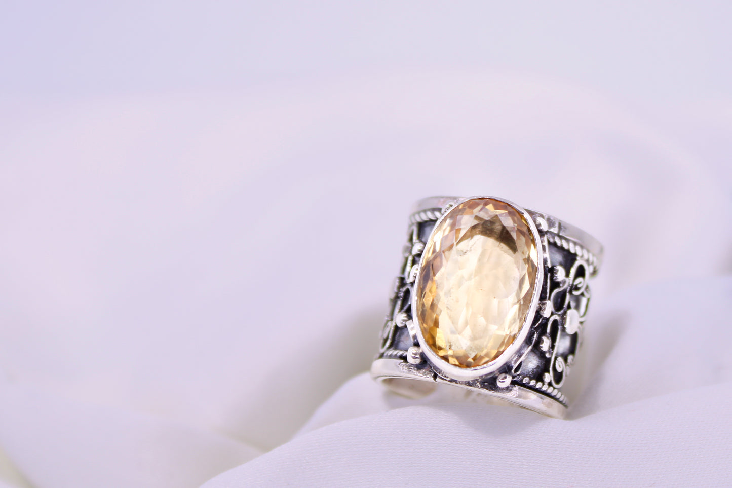 Citrine Ring Silver 925