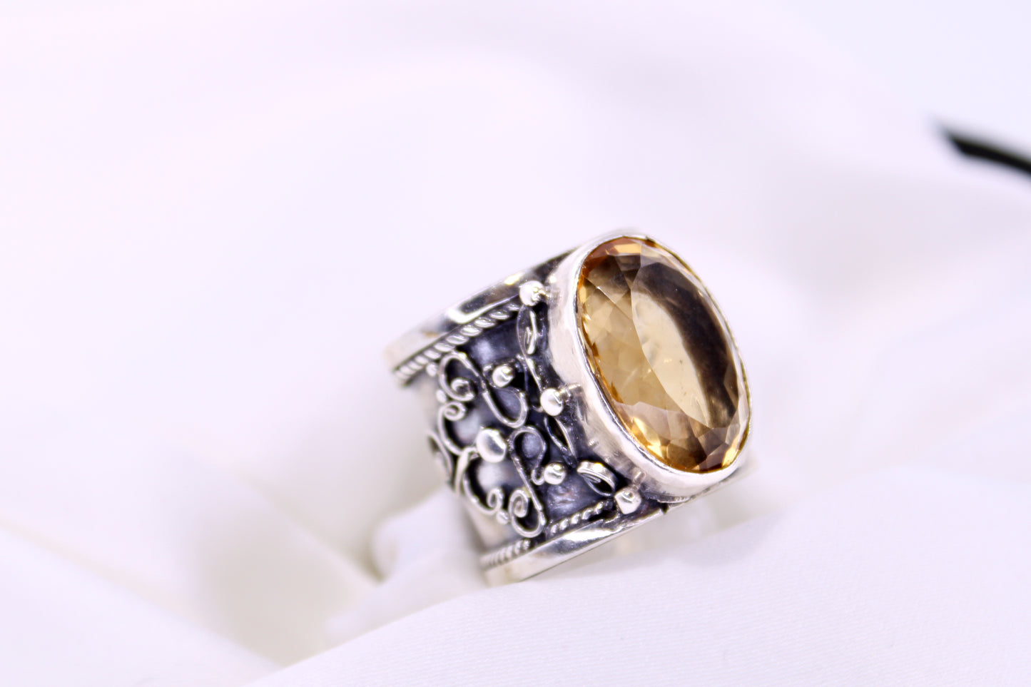 Citrine Ring Silver 925